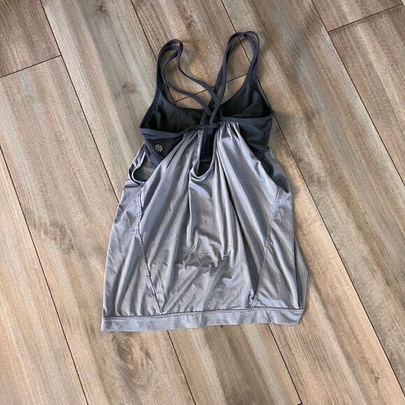 Athleta Grey Built in Bra Athletic Tank Top Women Small‎ - Picture 5 of 5
